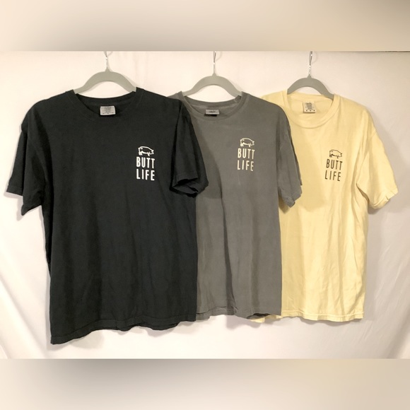 Comfort Colors Other - Comfort Colors Butt Life Medium T-Shirt Bundle (3 Shirts Included)